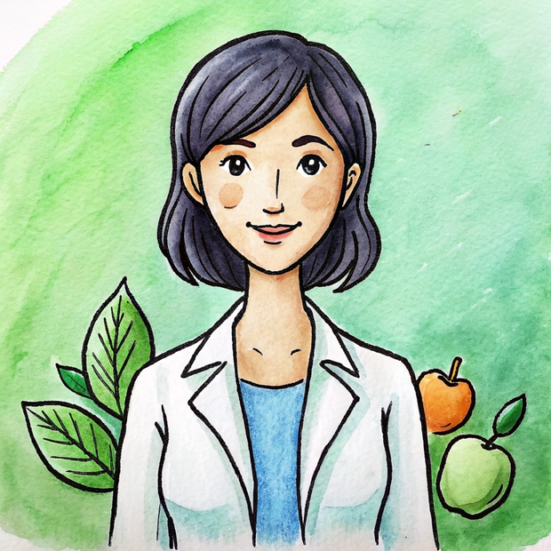ilustración de una nutrióloga 